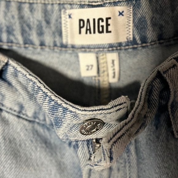 PAIGE Noella Straight Leg Raw Hem Denim Jeans (Doretta Destructed), 27 - Picture 4 of 7